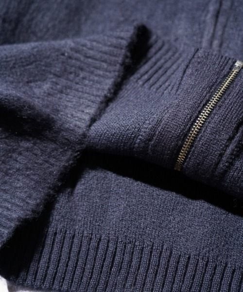 タウンクラフト SOLID SHAGGY ZIP CARDIGAN ネイビー TOWNCRAFT / SOLID SHAGGY ZIP CARDIGAN