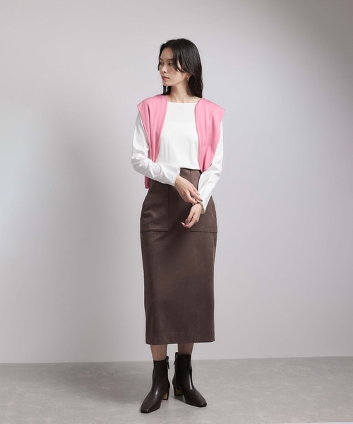 ROPE'(ロペ)の「アナグラム刺繍 ロングスリーブカットソー/イージーケア(Tシャツ/カットソー・レディース・ホワイト/ネイビー/ホワイト系その他3・FREE)」の5枚目の写真