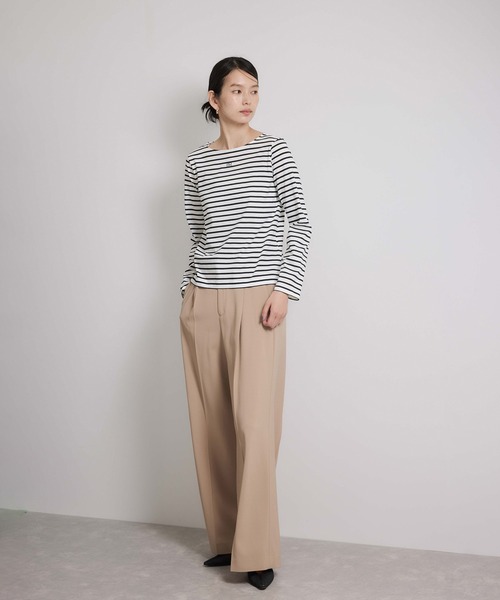 ROPE'(ロペ)の「アナグラム刺繍 ロングスリーブカットソー/イージーケア(Tシャツ/カットソー・レディース・ホワイト/ネイビー/ホワイト系その他3・FREE)」の6枚目の写真