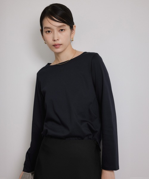 ROPE'(ロペ)の「アナグラム刺繍 ロングスリーブカットソー/イージーケア(Tシャツ/カットソー・レディース・ホワイト/ネイビー/ホワイト系その他3・FREE)」の9枚目の写真