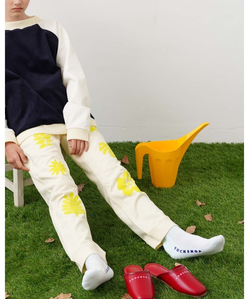 TUCKSHOP（タックショップ）の「BOTANY SWEAT PANTS（ボタニースウェットパンツ）（スウェットパンツ・レディース・アイボリー・1/2）」の9枚目の写真