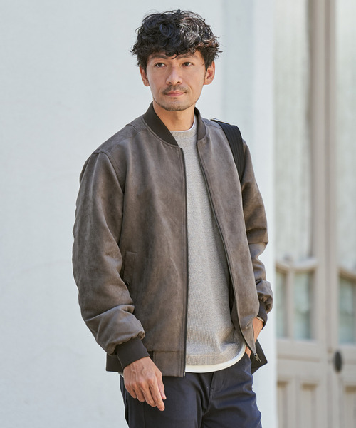 ikka(イッカ)の「【親子コーデ】フェイクスウェードブルゾン(ブルゾン・メンズ・ブラック/ベージュ/ライム/スモークグレー・M/L/XL/S)」の19枚目の写真