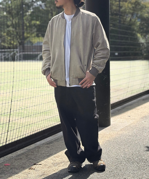 ikka(イッカ)の「【親子コーデ】フェイクスウェードブルゾン(ブルゾン・メンズ・ブラック/ベージュ/ライム/スモークグレー・M/L/XL/S)」の14枚目の写真