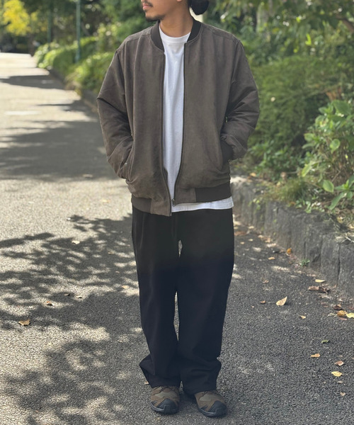 ikka(イッカ)の「【親子コーデ】フェイクスウェードブルゾン(ブルゾン・メンズ・ブラック/ベージュ/ライム/スモークグレー・M/L/XL/S)」の12枚目の写真