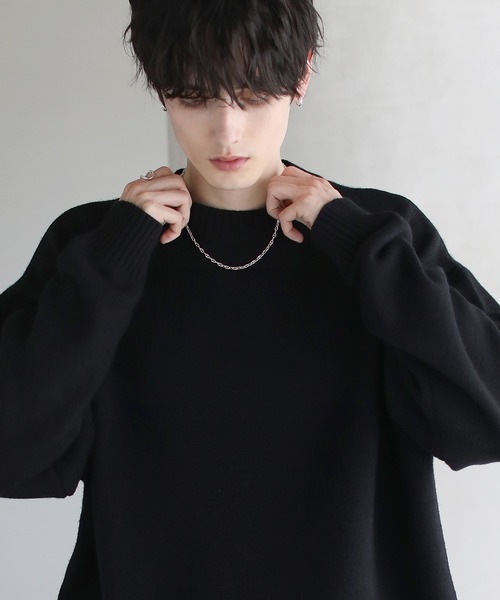 ETELIO(エテリオ)の「【マシンウォッシャブル】リラックスフィットシルキータッチもちもちニット(ニット/セーター・メンズ・アイボリー/チャコール/ブラウン/ブルー/ワイン/ブラック・L/XL/M/S)」の18枚目の写真