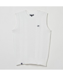 Fine Second（ファインセカンド）の「【Rosasen/GOLF】軽量 ケーブル編みニットベスト（ベスト）」