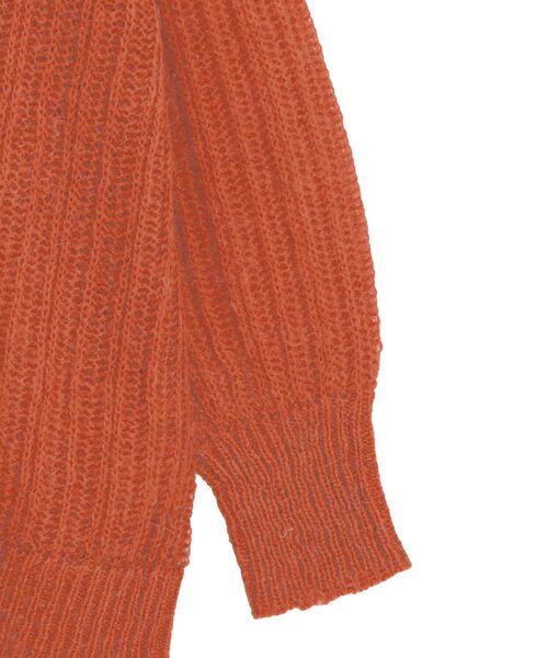 Green　Parks（グリーンパークス）の「シアーニットVネックカーディガン（カーディガン/ボレロ・レディース・オフホワイト/グレー/グリーン/オレンジ・FREE）」の17枚目の写真