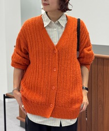 シアーニットVネックカーディガン