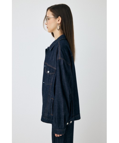 MOUSSY（マウジー）の「【25年AW新作】TENCEL(TM) DENIM  OVER ジャケット（デニムジャケット・レディース・ワンウォッシュ/ライトブルー・FREE）」の4枚目の写真