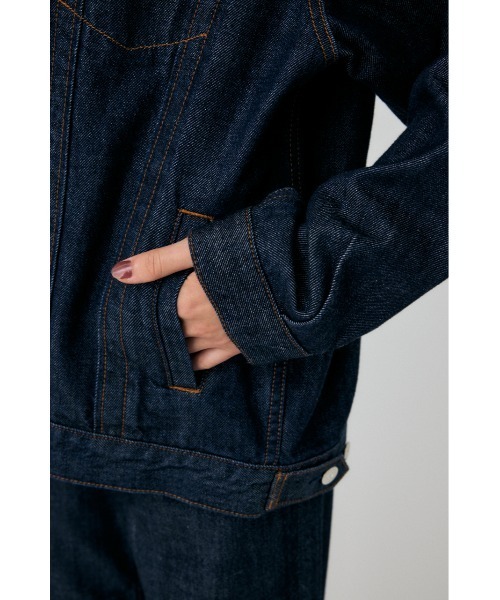 MOUSSY（マウジー）の「【25年AW新作】TENCEL(TM) DENIM  OVER ジャケット（デニムジャケット・レディース・ワンウォッシュ/ライトブルー・FREE）」の16枚目の写真