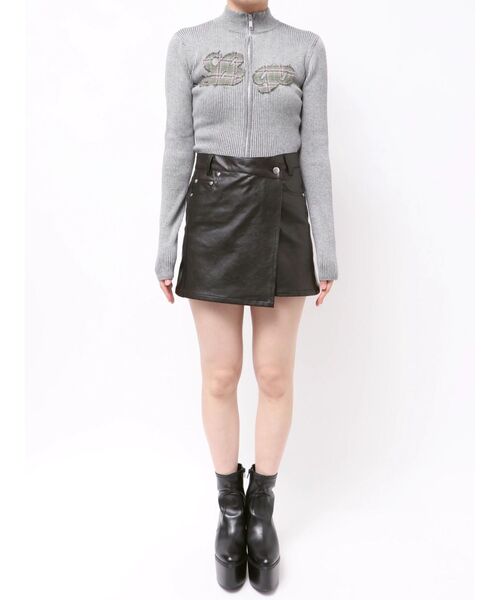 EMODA(エモダ)の「アシンメトリーラップスカート(スカート・レディース・ネイビー/ブラウン/ブラック/アイボリー・MEDIUM/SMALL)」の14枚目の写真