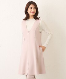 TO BE CHIC（トゥー ビー シック）の「マットストレッチダンボール ロングジレ（ベスト）」