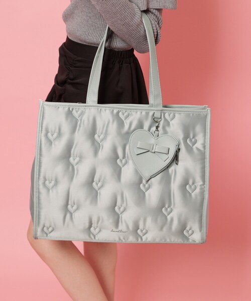 Ober Tashe(オーバータッシェ)の「【新生活・新学期】ハートモチーフトートバッグ(トートバッグ・レディース・グレー/ブラック/ピンク系・FREE)」の20枚目の写真