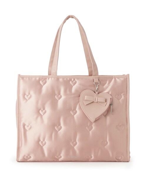 Ober Tashe(オーバータッシェ)の「【新生活・新学期】ハートモチーフトートバッグ(トートバッグ・レディース・グレー/ブラック/ピンク系・FREE)」の7枚目の写真