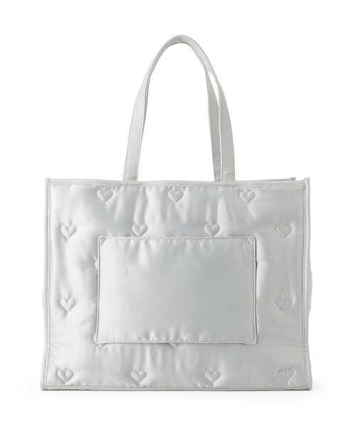 Ober Tashe(オーバータッシェ)の「【新生活・新学期】ハートモチーフトートバッグ(トートバッグ・レディース・グレー/ブラック/ピンク系・FREE)」の10枚目の写真