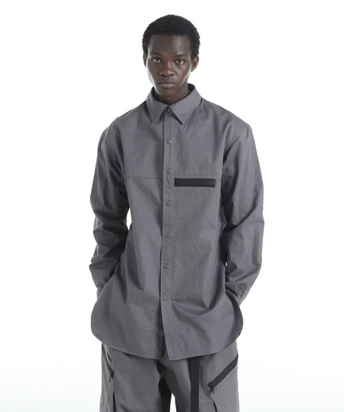 Y-3(ワイスリー)の「Y-3 UT TWILL OVERSHIRT(シャツ/ブラウス・メンズ・グレー・X-SMALL/SMALL/MEDIUM/LARGE/X-LARGE)」の1枚目の写真