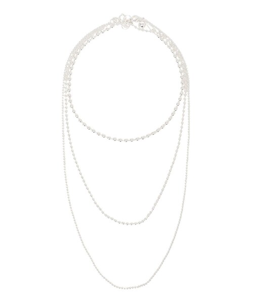 in mood(インムード)の「in mood:マルチ ボール チェーン ネックレス(ネックレス・レディース・シルバー・ONE SIZE)」の5枚目の写真