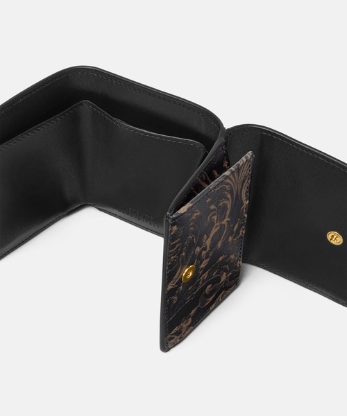 レーザー加工 バロッコ リーフ 三つ折り ウォレット（財布）｜VERSACE