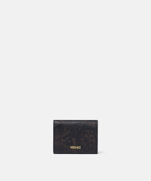 coco様　３枚　柄指定 レーザー加工 バロッコ リーフ 三つ折り ウォレット（財布）｜VERSACE