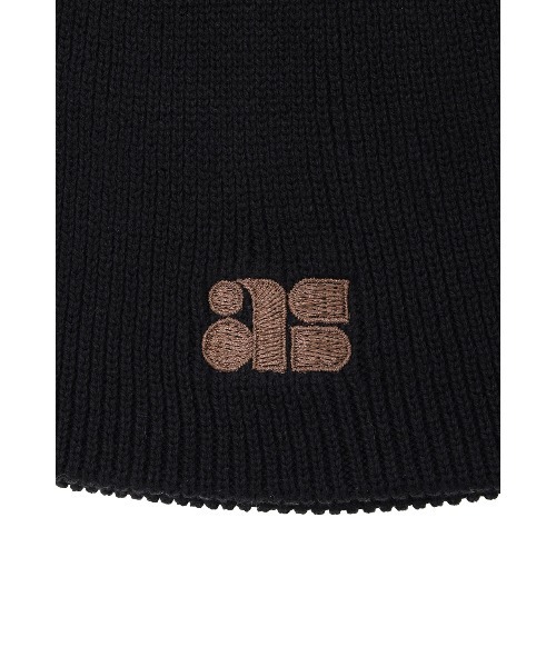 新品未開封☆ALEXIA STAM Logo Beanie ブラック ALEXIA STAM（アリシアスタン）の「Logo Beanie /ロゴ刺しゅうビーニー