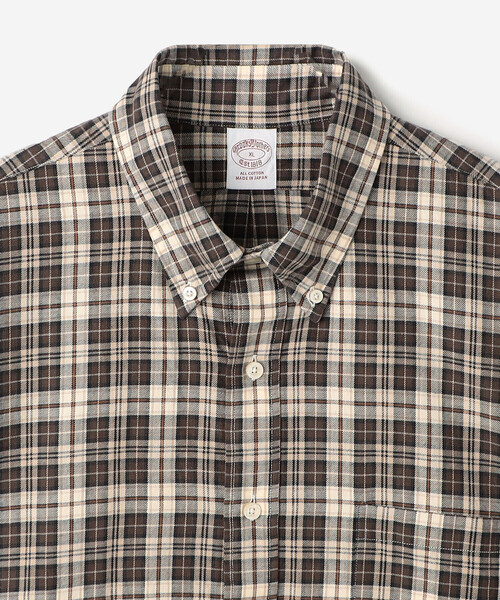 BROOKS BROTHERS（ブルックスブラザーズ）の「Brooks Brothers |〈別注〉コットンフランネル ポロカラーボタンダウンシャツ BEIGE MEN（シャツ/ブラウス・メンズ・ベージュ系その他・L/XL/M）」の14枚目の写真