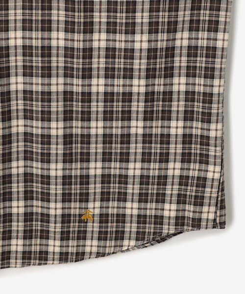 BROOKS BROTHERS（ブルックスブラザーズ）の「Brooks Brothers |〈別注〉コットンフランネル ポロカラーボタンダウンシャツ BEIGE MEN（シャツ/ブラウス・メンズ・ベージュ系その他・L/XL/M）」の17枚目の写真