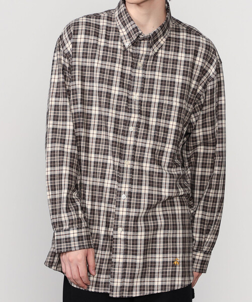 BROOKS BROTHERS（ブルックスブラザーズ）の「Brooks Brothers |〈別注〉コットンフランネル ポロカラーボタンダウンシャツ BEIGE MEN（シャツ/ブラウス・メンズ・ベージュ系その他・L/XL/M）」の8枚目の写真