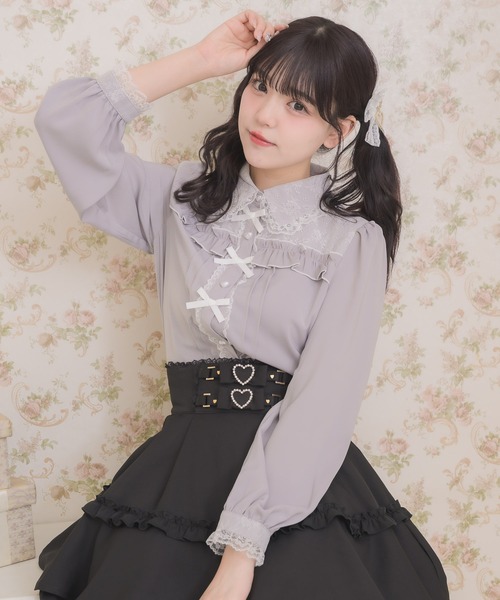 ROJITA（ロジータ）の「プチリボンデザインブラウス（シャツ/ブラウス・レディース・ホワイト/ブラック/パープル・FREE）」の3枚目の写真