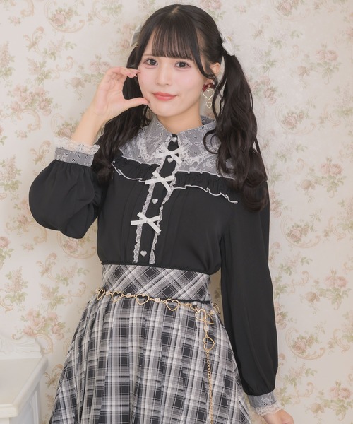 ROJITA（ロジータ）の「プチリボンデザインブラウス（シャツ/ブラウス・レディース・ホワイト/ブラック/パープル・FREE）」の2枚目の写真