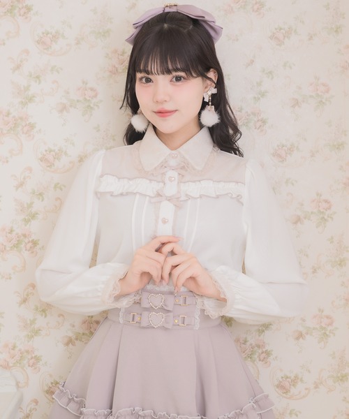 ROJITA（ロジータ）の「プチリボンデザインブラウス（シャツ/ブラウス・レディース・ホワイト/ブラック/パープル・FREE）」の4枚目の写真