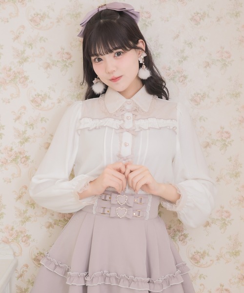 ROJITA（ロジータ）の「プチリボンデザインブラウス（シャツ/ブラウス・レディース・ホワイト/ブラック/パープル・FREE）」の6枚目の写真