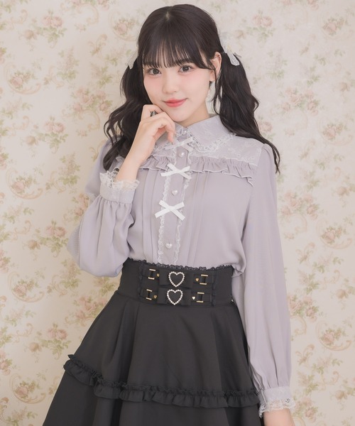 ROJITA（ロジータ）の「プチリボンデザインブラウス（シャツ/ブラウス・レディース・ホワイト/ブラック/パープル・FREE）」の10枚目の写真