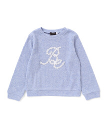 ラメテレコレースモチーフロゴプルオーバー