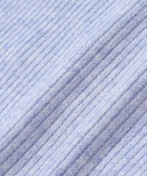 BeBe（ベベ）の「ラメテレコレースモチーフロゴプルオーバー（ニット/セーター・キッズ・ブルー/ベージュ・130cm/120cm/150cm/140cm/110cm）」の4枚目の写真