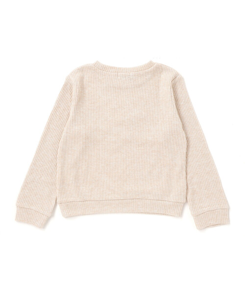 BeBe（ベベ）の「ラメテレコレースモチーフロゴプルオーバー（ニット/セーター・キッズ・ブルー/ベージュ・130cm/120cm/150cm/140cm/110cm）」の6枚目の写真