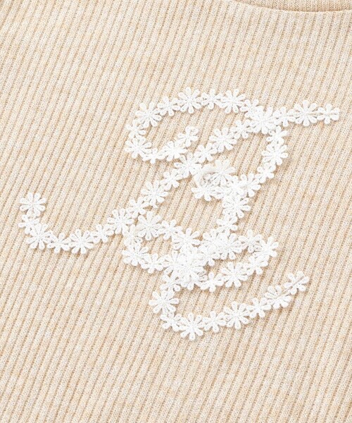 BeBe（ベベ）の「ラメテレコレースモチーフロゴプルオーバー（ニット/セーター・キッズ・ブルー/ベージュ・130cm/120cm/150cm/140cm/110cm）」の8枚目の写真