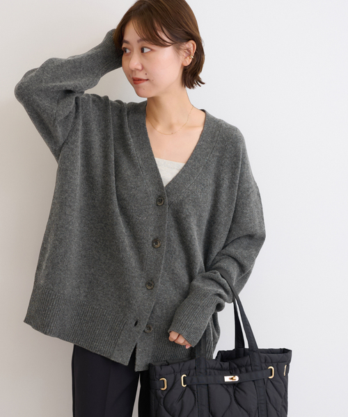 JOURNAL STANDARD relume(ジャーナルスタンダード レリューム)の「《追加 / 新色》ハミルトンウールVカーディガン(カーディガン/ボレロ・レディース・チャコールグレー/グレー/レッド・FREE)」の7枚目の写真