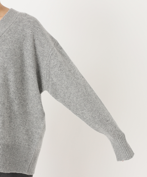 ジャーナルスタンダードレリューム　24AWハミルトンウールVカーディガン　グレー JOURNAL STANDARD relume（ジャーナルスタンダード レリューム）の