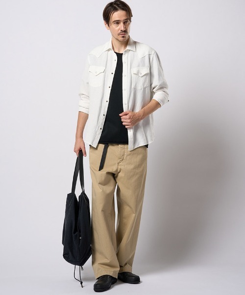 wjk(ダヴルジェイケイ)の「mko13195- vintage drawstring tote bag トートバッグ(8985 co31h)(トートバッグ・メンズ・ブラック/ベージュ系その他・FREE)」の11枚目の写真