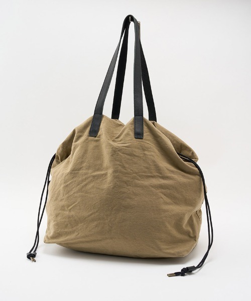 wjk(ダヴルジェイケイ)の「mko13195- vintage drawstring tote bag トートバッグ(8985 co31h)(トートバッグ・メンズ・ブラック/ベージュ系その他・FREE)」の13枚目の写真