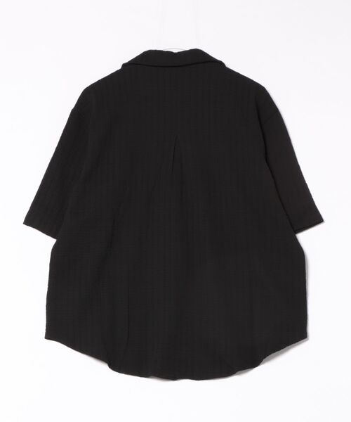 NOWLE(ノウル)の「【NOWLE】リラックスフィット シアサッカーライク オープンカラー 半袖シャツ(シャツ/ブラウス・メンズ・ホワイト/ブラック・MEDIUM/LARGE/X-LARGE)」の3枚目の写真