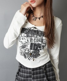 SPINNS（スピンズ）の「長袖カットソー/レイヤード/ロック/ロマンスパンク（Tシャツ/カットソー・レディース）」