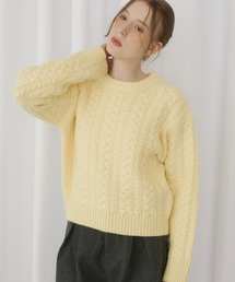 ケーブルニット」に該当するイエロー/黄色系のファッション通販 - ZOZOTOWN