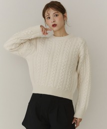 Olu. | クルーネックケーブルニット(ニット/セーター)