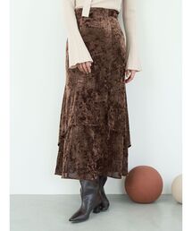 LAGUNAMOON | シアーベロアティアードスカート(スカート)