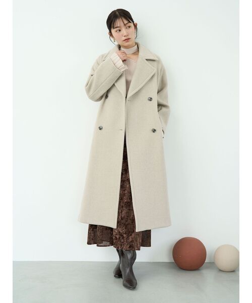 LAGUNAMOON（ラグナムーン）の「シアーベロアティアードスカート（スカート・レディース・アイボリー/ブラウン/モカ・SMALL/MEDIUM）」の9枚目の写真