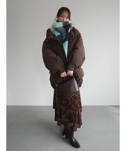 LAGUNAMOON（ラグナムーン）の「シアーベロアティアードスカート（スカート・レディース・アイボリー/ブラウン/モカ・SMALL/MEDIUM）」の19枚目の写真