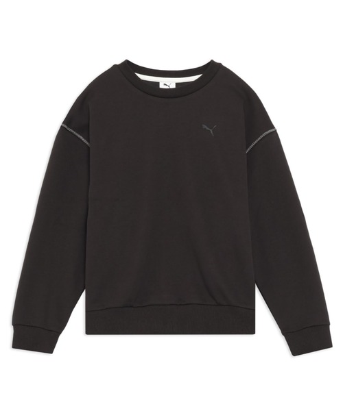 PUMA(プーマ)の「プーマ PUMA ESS MX リラックスド クルー DK(スウェット・レディース・ブラック/ライラック/オフホワイト・S/M/L/XL)」の2枚目の写真