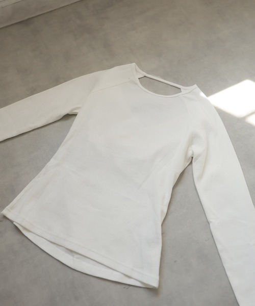 Ulysses（ユリシス）の「バックオープンカットアウトデザインカットソー（Tシャツ/カットソー・レディース・ブラック/ホワイト/グレー・F）」の20枚目の写真