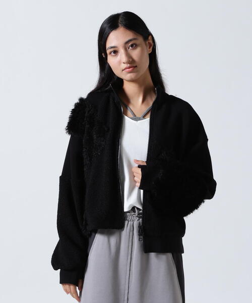 AULA AILA（アウラアイラ）の「AULA AILA/アウラアイラ/別注ボア＆ファーブルゾン（ブルゾン・レディース・ホワイト系2/ブラック・0）」の3枚目の写真